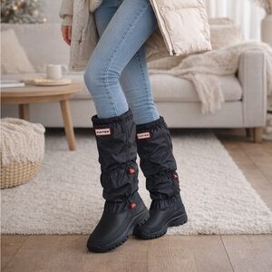 Hunter Wanderer Women’s Tall Black Waterproof Boots